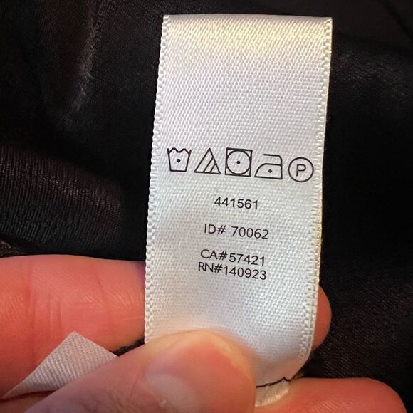 Ann taylor Loft black short sleeve mini dress with white trims - Picture 4 of 10